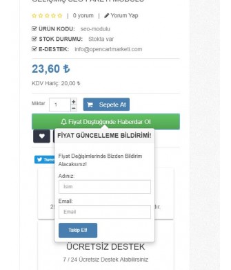 Price Tracking Notification Module Price Tracking Notification Module