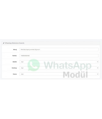 Whatsapp Order Module Whatsapp Order Module