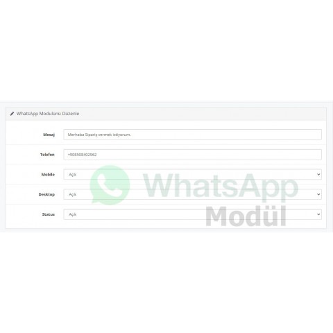 Whatsapp Order Module Whatsapp Order Module